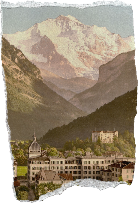 Interlaken Hotels Torn Paper